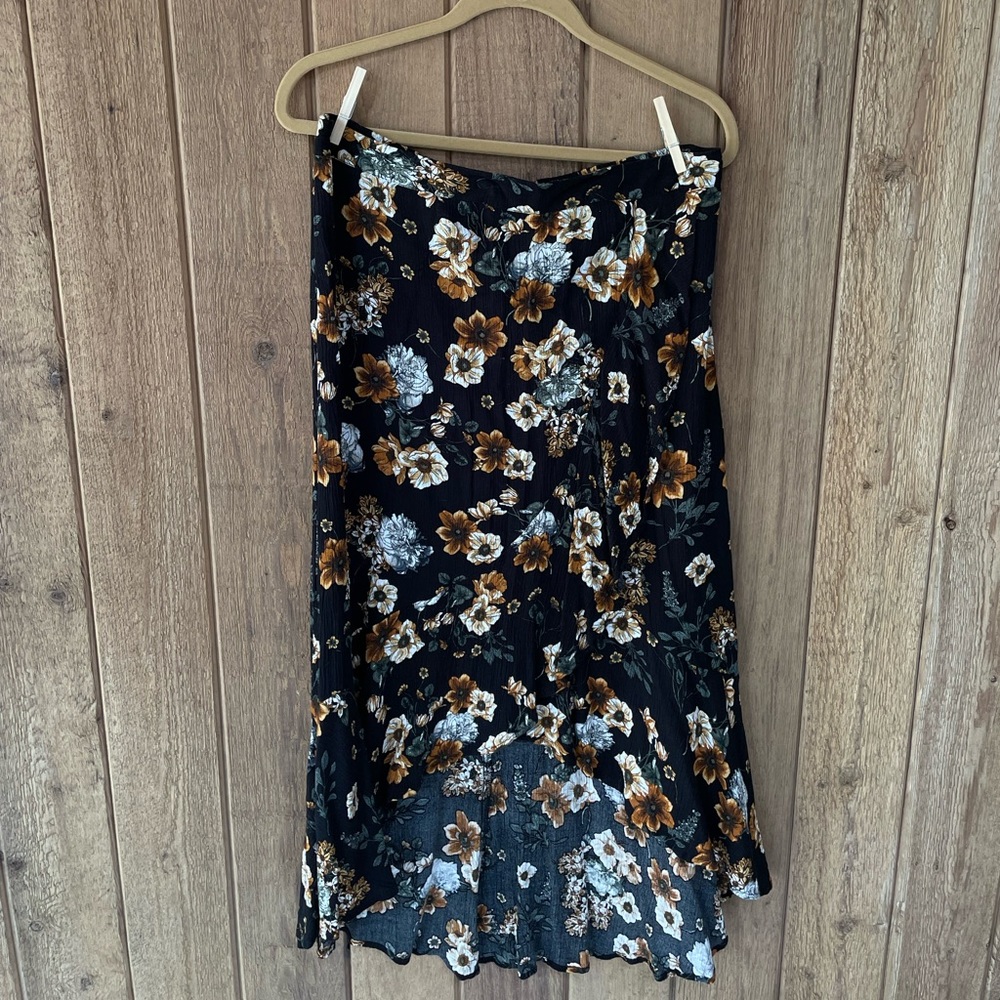Floral- High Low- Boho- Skirt